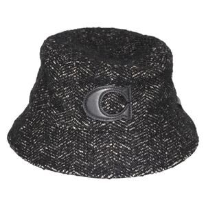 Coach Herringbone Bucket Hat C4671 Black Grey NWT
